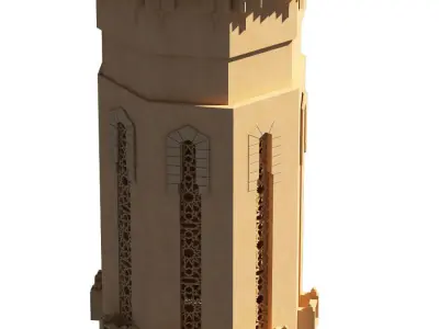 Islamic Mamluk Minaret 3D model