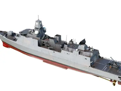 De Zeven Provicien class Frigate Low-poly 3D model