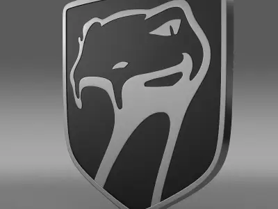 Dodge viper sneaky pete 1992 logo 3D model