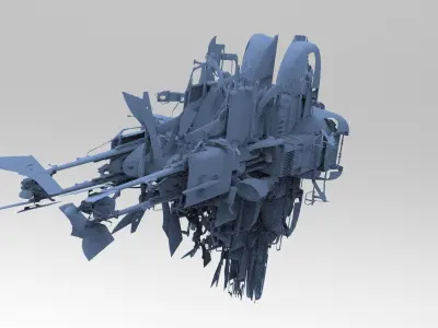 Star Wars inspired Racer Jet 4 3D model