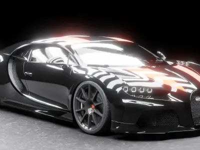 Bugatti Chiron Super sports Free low-poly 3D model