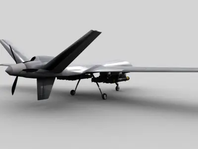 MQ 9 UAV Predator Reaper Drone Low-poly 3D model