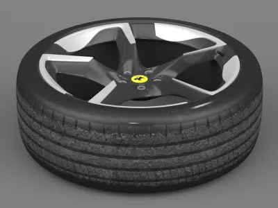 2023 Ferrari Purosangue SUV Wheel 3D model