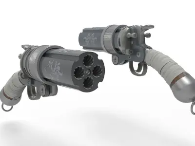 Concept Sci fi  futuristic  pistol 3D model