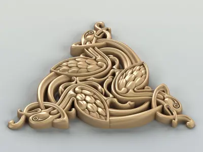 Carved decor central 030 Celtic 3D model
