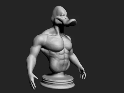Duck-Man human bust 3D model
