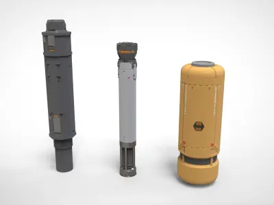 sci-fi Architecture kitbash 39 3D model