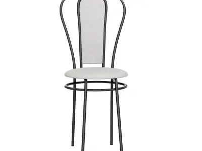 Metal and fabric chair  Free low-poly 3D model