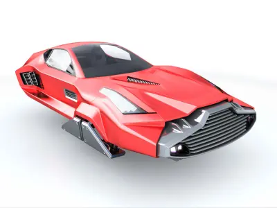 Hover sport car 3D model
