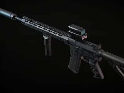 custom-ar-15-rifle 3D model
