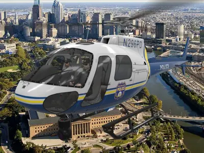 AS-350 Philadelphia Police Animated Low-poly 3D model