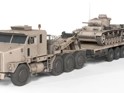 5 Military Vehicles Collection v22 Low-poly 3D model