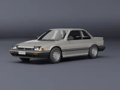 Honda Prelude Free low-poly 3D model
