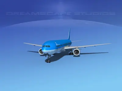 Boeing 777-300 KLM 3D model