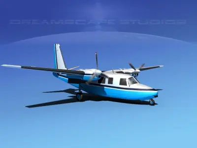 Rockwell Aero Commander 560 V03 3D model