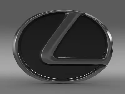 Lexus motors logo 3D model