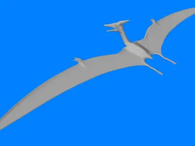 Pteranodon dinosaur flying 3D model