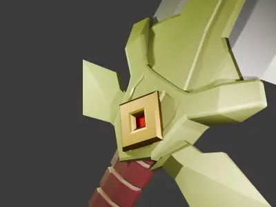 Simple lowpoly swords for any game with basic textures Low-poly 3D model