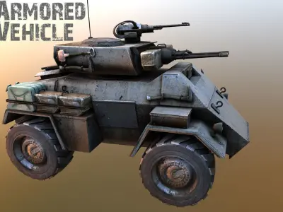 Armored Vehicle Low-poly 3D model