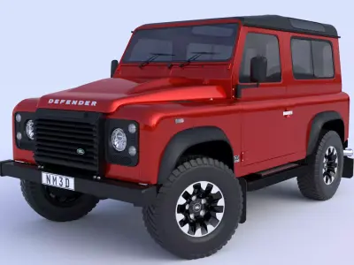 Land Rover Defender works V8 2018 Free 3D model