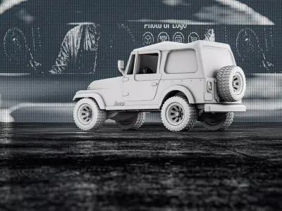 Jeep CJ7 RoZ 3D print model