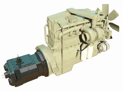 Diesel Engine 3D model