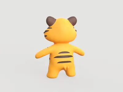 Little animal baby - Tiger cute - Character021  Low-poly 3D model