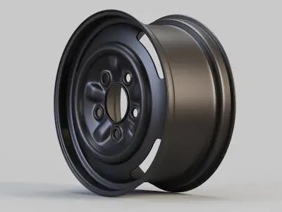 Steel Car Wheel 3D model