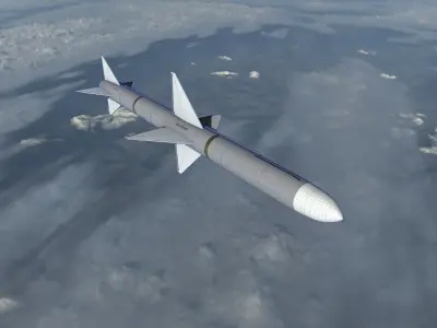 AIM-7 Missile Low-poly 3D model