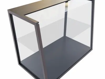 Glass Display Cabinet  Free low-poly 3D model