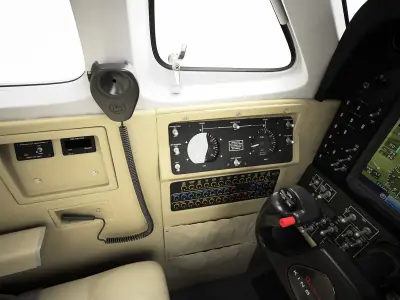 Beechcraft King Air c90gtx interior 3D model