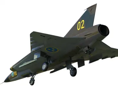 Saab 35 Draken 3D model