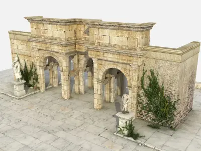 Ancient Ruin Gate 3D model