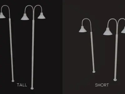Street Lamps Free low-poly 3D model