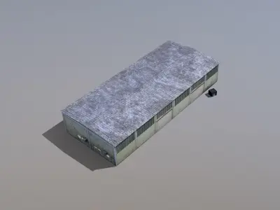 MilitaryBase PortoVelho Storage 01 Low-poly 3D model