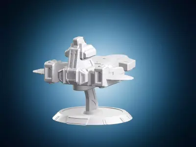 Futuristic Sci Fi Spaceship 3D print model