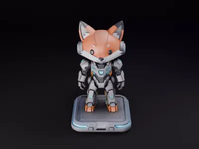 Cyber Fox Mech 3D print model