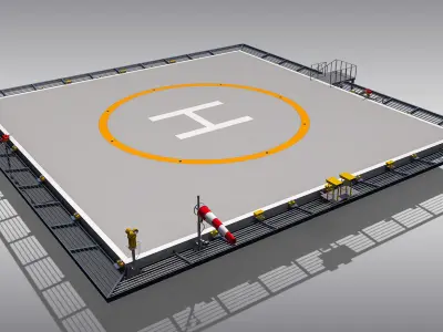 Square Heliport 3D model