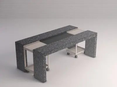 DINING TABLE---Marble support and removable part 3D model