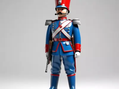Classic Military Toy Soldier Figurine 3D model