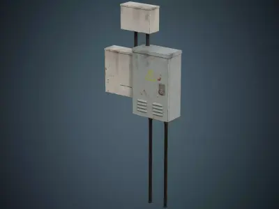 Utility Box 3B Low-poly 3D model