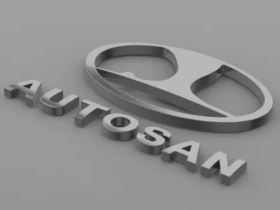 autosan logo 3D model