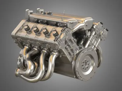 RGT8 RUF - V8 Engine 3D model