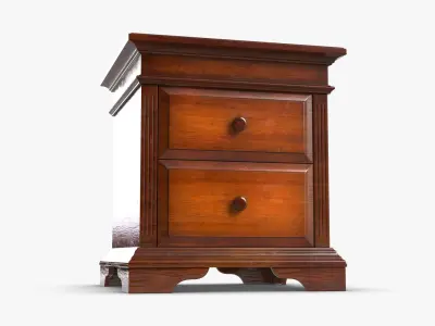Bedside Table Dark 3D model