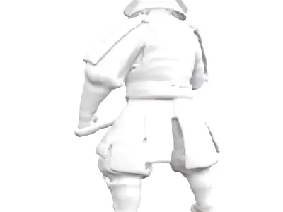 Samurai 3D model Low-poly 3D model