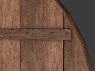 Handmade shield Low-poly 3D model