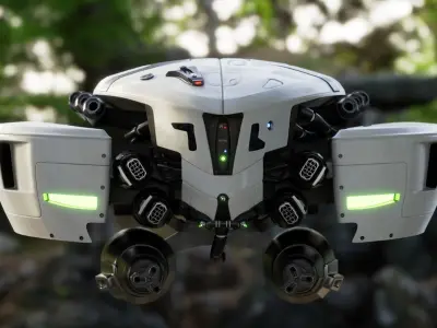 edith drone vx Low-poly 3D model