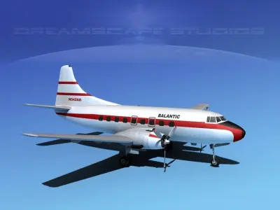 Martin 202 Balantic Airlines 3D model