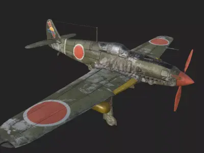 Kawasaki airplane KI-I-HIEN 61 3D model