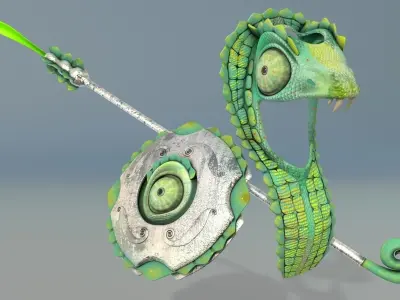 Fantasy MOTU Custom Lizard Armor Set 3D model